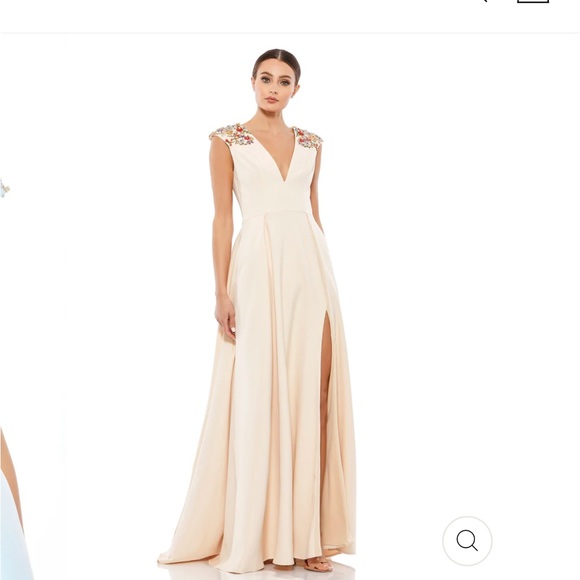 Max Dugal FLORAL ACCENTED EVENING GOWN - Picture 2 of 4